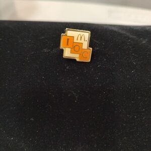 Vtg McDonald's International  Olympics‎ Pin USA Enamel Lapel Clutch Back